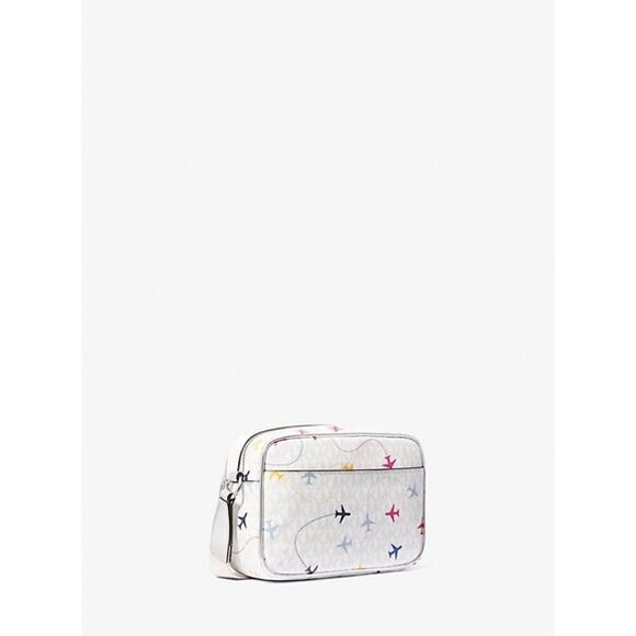 Michael Kors Medium Crossbody Bag Handbag Purse Messenger Shoulder optic white - Picture 3 of 6